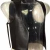 Mister B Leren Muscle Vest Zwart Met Blauwe Bies -Goedkope KLEDING winkel B130712