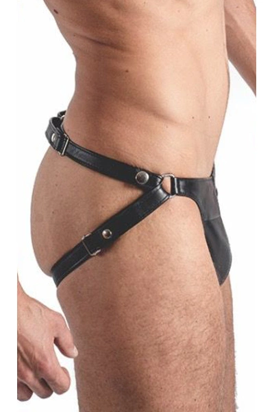 Mister B Leren Posing Pouch Een Riem Vlak 4 Mister B Leren Posing Pouch Een Riem Vlak - Afbeelding 2