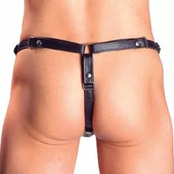 Mister B Leren Posing Pouch Een Riem Met Veters -Goedkope KLEDING winkel B220300 b