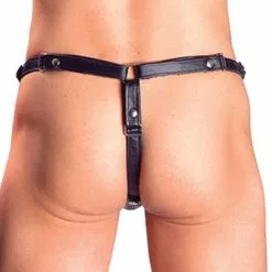 Mister B Leren Posing Pouch Een Riem Met Rits -Goedkope KLEDING winkel B220500 b