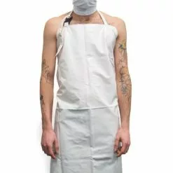 PVC Slagersschort Wit