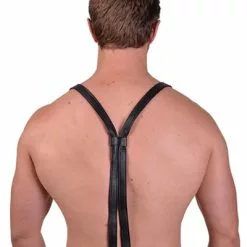 Mister B Leren Bretels - Zwart -Goedkope KLEDING winkel B410500 b