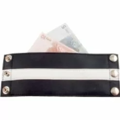 Leren Pols Portemonnee Met Drukknopen En Binnen Rits