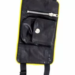 Mister B Lederen Party Portemonnee Gele Streep