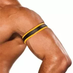 Colt Biceps Armband Met Drukknopen Zwart - Geel