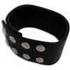 Mister B Brede Leren Armband Met Drukknopen -Goedkope KLEDING winkel B431005
