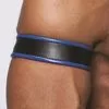 Mister B Leren Biceps Band Zwart - Blauw