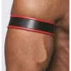 Mister B Leren Biceps Band Zwart - Rood
