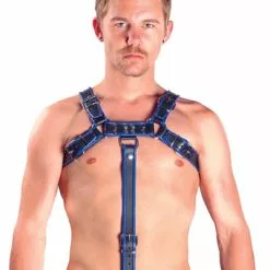 Mister B Leren Verlengband Blauw