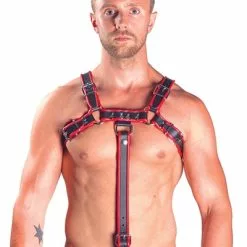 Mister B Leren Verlengband Rood