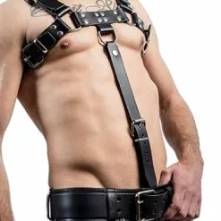 Mister B Leren Verlengriem Met Cockring -Goedkope KLEDING winkel B601008 b