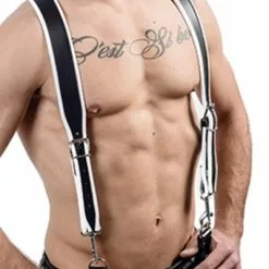 Mister B Combi Harnas Bretels Premium Wit