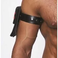 Mister B Leren Biceps Band Voor Portemonnee - Zwart -Goedkope KLEDING winkel B601320 b