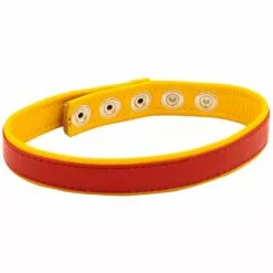 Mister B Leren Circuit Biceps Band Rood Geel -Goedkope KLEDING winkel B604302 b