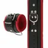 Mister B Leren Gevoerde Polsboeien Rood