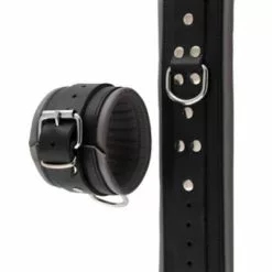 Mister B Leren Enkelboeien Zwart - Grijs Padding