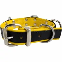 Slavenhalsband Met 4 D-ringen Geel