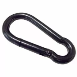 Karabijnhaak Zwart 8 cm