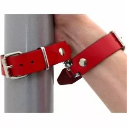 Mister B Leren Scharnierende Pols Armband Rood -Goedkope KLEDING winkel B612930 b
