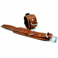 Mister B Leren Polsboeien Gestikt - Bruin -Goedkope KLEDING winkel B615024 b