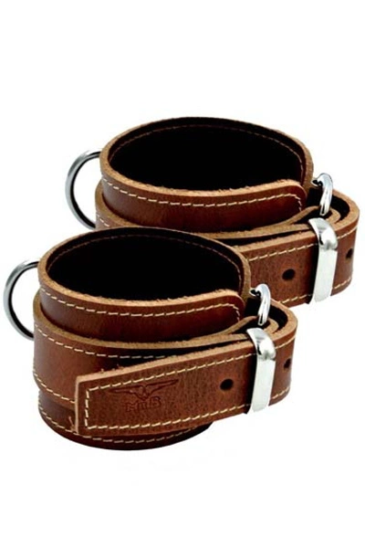 Mister B Leren Enkelboeien Gestikt - Bruin 3 Mister B Leren Enkelboeien Gestikt - Bruin