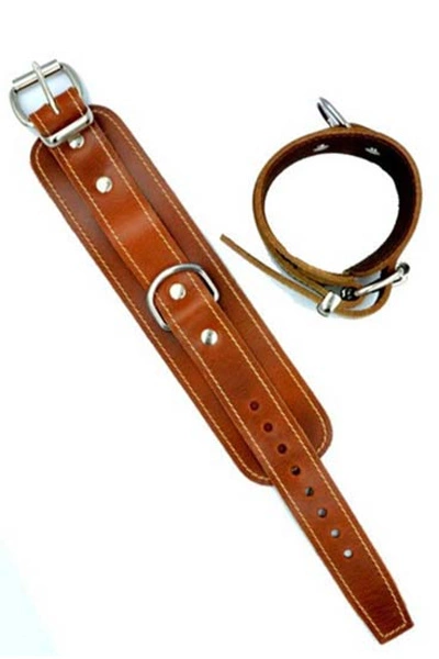 Mister B Leren Enkelboeien Gestikt - Bruin 4 Mister B Leren Enkelboeien Gestikt - Bruin - Afbeelding 2