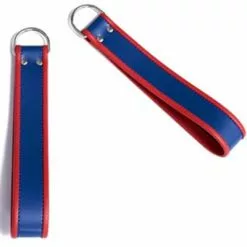 Mister B Leren Enkellussen - Blauw Rode Bies