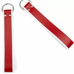 Mister B Enkelbandlusjes Rood Met Witte Bies