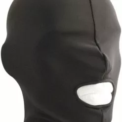 Mister B Lycra Masker Open Mond - Zwart