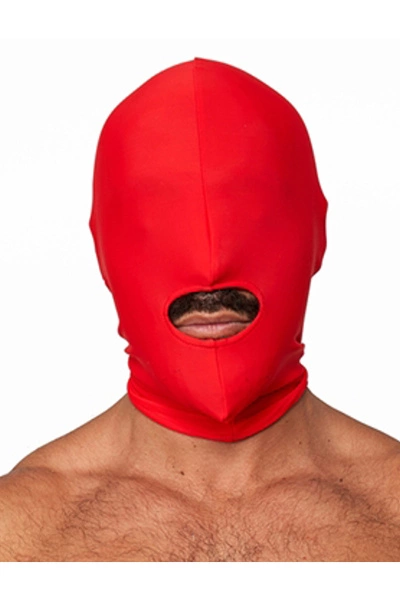 Mister B Lycra Masker Open Mond - Rood 3 Mister B Lycra Masker Open Mond - Rood