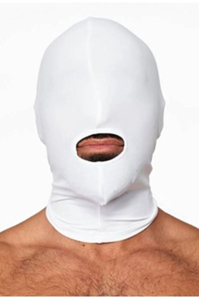 Mister B Lycra Masker Open Mond - Wit 3 Mister B Lycra Masker Open Mond - Wit