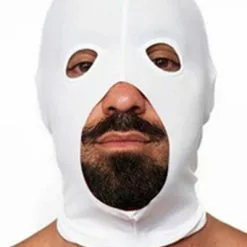 Mister B Lycra Cocksucker Masker - Wit
