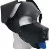 Mister B Leren Onderdanige Hondenmasker - Zwart -Goedkope KLEDING winkel B634346