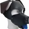 Mister B Leren Onderdanige Hondenmasker - Zwart Bruin -Goedkope KLEDING winkel B634347