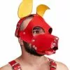 Mister B Leren Shaggy Dog Hood Circuit - Rood-geel 1 Mister B Leren Shaggy Dog Hood Circuit - Rood-geel -Goedkope KLEDING winkel B634354