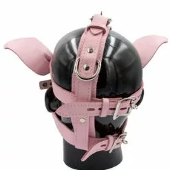 Mister B Leren Varkenshoofd Masker Roze -Goedkope KLEDING winkel B634402 b