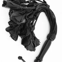 Mister B Leren Flogger Met Rozen - Zwart