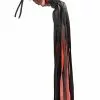 Mister B Impact Premium Leren Flogger - Zwart - Rood - 54 cm -Goedkope KLEDING winkel B655306