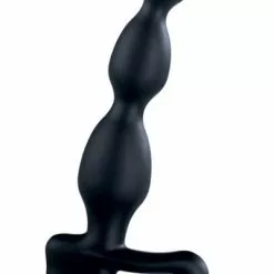 Mystim Big Bend-it Siliconen Bi-polar Plug - Zwart