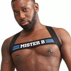 Mister B Urban Club Harnas X-back Gestreept Blauw