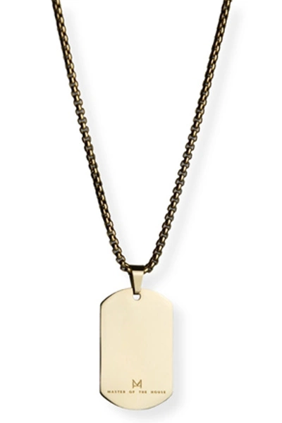 Master Of The House Dog Tag Roestvrij Staal Verguld 4 Master Of The House Dog Tag Roestvrij Staal Verguld - Afbeelding 2