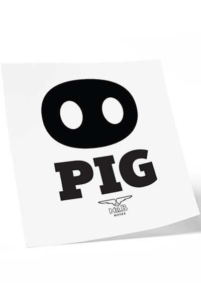 Mister B Temporary Tattoo Pig 3 Mister B Temporary Tattoo Pig