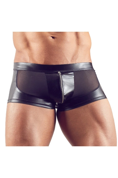 Heren Onderbroek - Wetlook-inzetstukken En Ritssluiting 3 Heren Onderbroek - Wetlook-inzetstukken En Ritssluiting