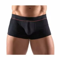 Heren Broekje Zwart Met Rode Bies