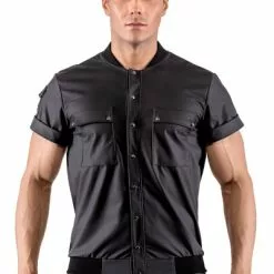 Casual Overhemd Met Zakken - Zwart