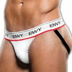 Envy - Logo Elastic Lowrise Mesh Jock Wit S/m
