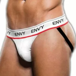 Envy - Logo Elastic Lowrise Mesh Jock Wit L/xl
