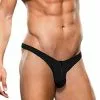 Envy - Microfiber Lowrise Zip Thong S/m Black