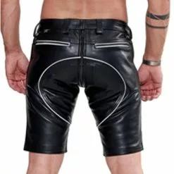 Mister B Leren Fxxxer Short Met Witte Bies 5 Mister B Leren Fxxxer Short Met Witte Bies -Goedkope KLEDING winkel bn B115500 b