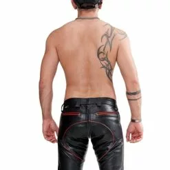 Mister B Leren Fxxxer Short Met Rode Bies 5 Mister B Leren Fxxxer Short Met Rode Bies -Goedkope KLEDING winkel bn B115800 b